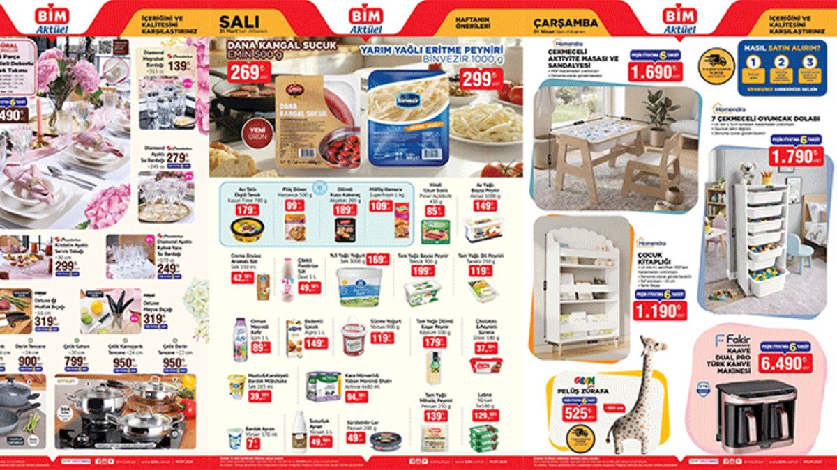 BİM Katalogları 31 Mart ve 1-3 Nisan Tarihleriyle Yayınlandı!