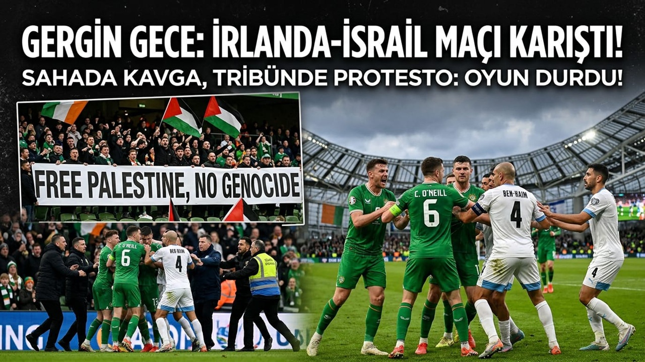 Sahada Protesto Tünelde Tükürme İddiası UEFA dan İrlanda İsrail Maçına Soruşturma