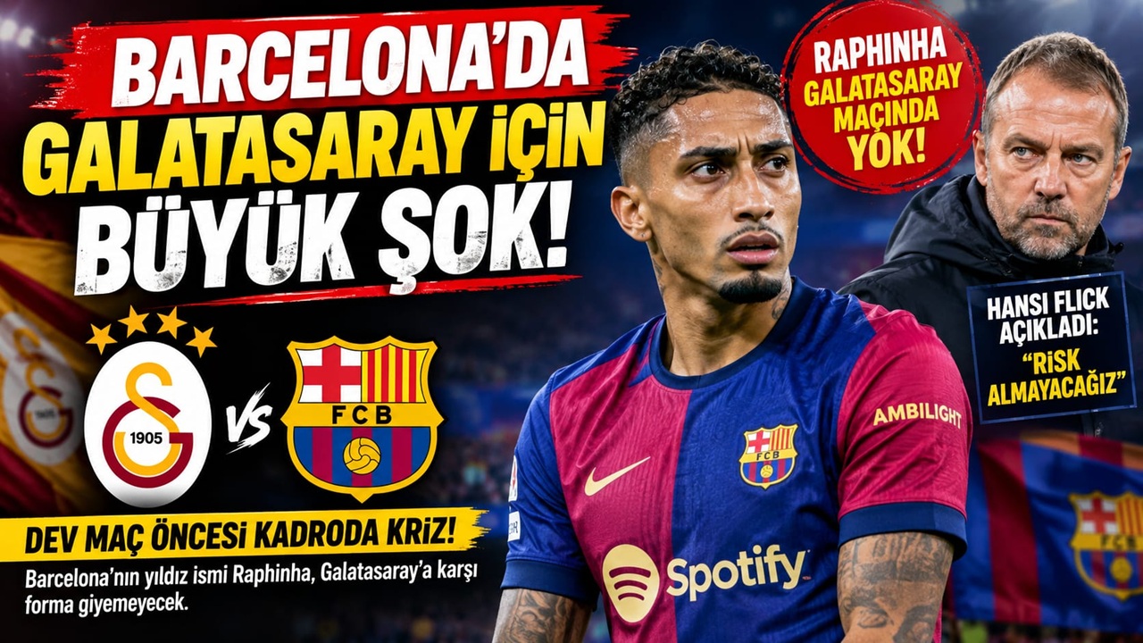 Barcelona'da Galatasaray Maçı Öncesi Şok! Raphinha Yok