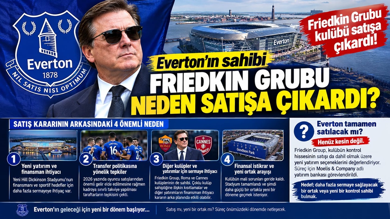Everton'da Satış Gündemi! Friedkin Group Yeni Yatırımcı mı Arıyor?