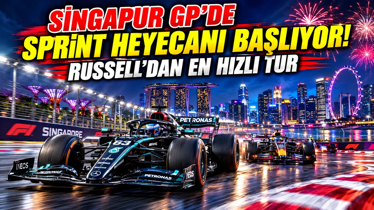 Singapur GP'de Sprint Heyecanı Başlıyor! Russell'dan En Hızlı Tur