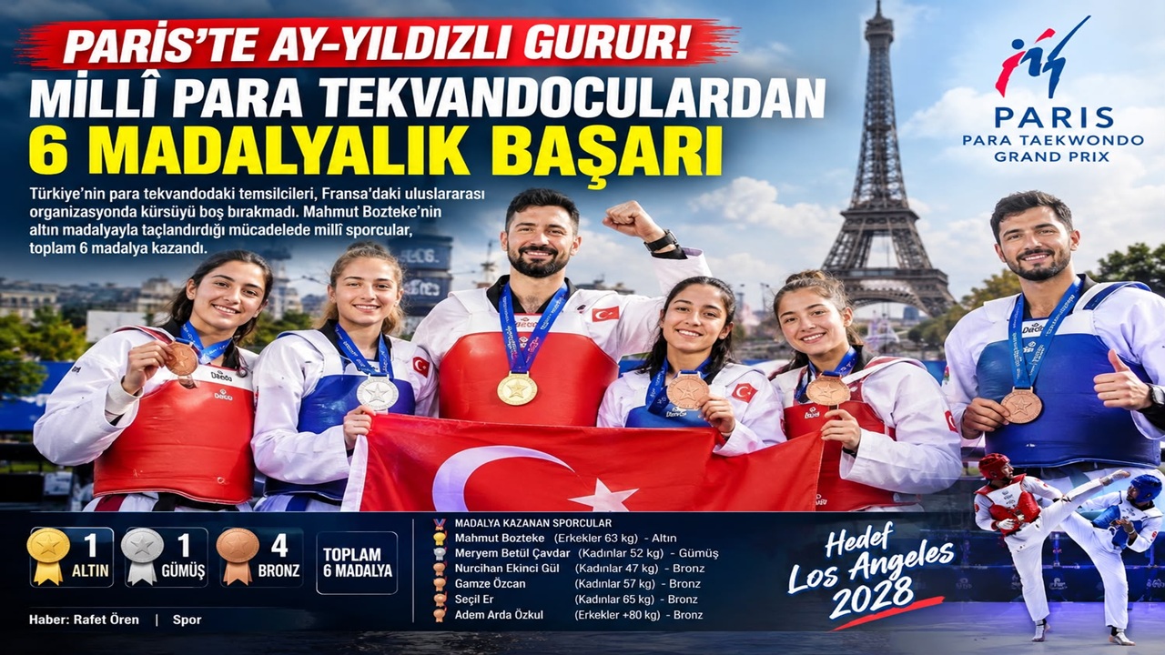 Paris Para Tekvando Grand Prix’sinde Türkiye’den 6 Madalya! Mahmut Bozteke Altın Kazandı