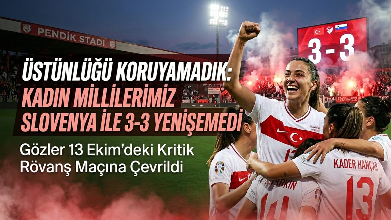 Türkiye Kadın Millî Futbol Takımı Slovenya ile 3-3 Berabere Kaldı Rövanş 13 Ekim’de
