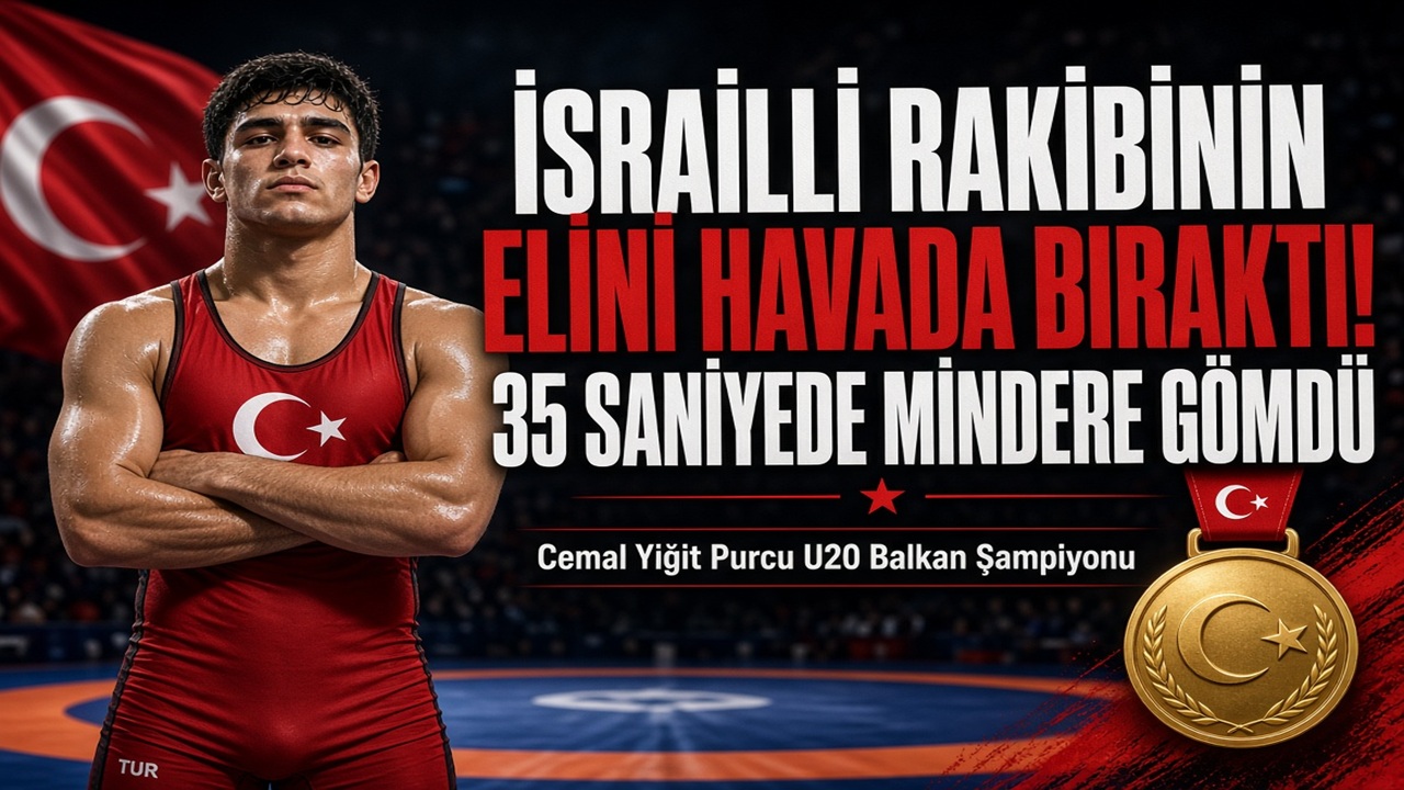 Cemal Yiğit Purcu İsrailli Rakibini 35 Saniyede Tuş Gibi Yendi Balkan Şampiyonu Oldu